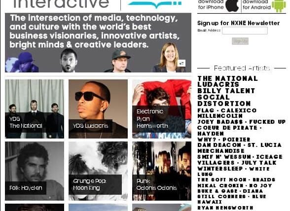 NXNE 2013: Festival Website & Social Login