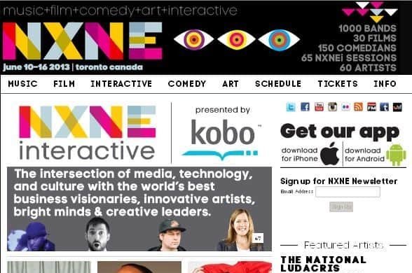 NXNE 2013: Festival Website & Social Login
