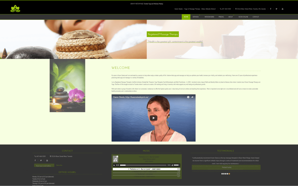 Karen Steele YMT: WordPress Website