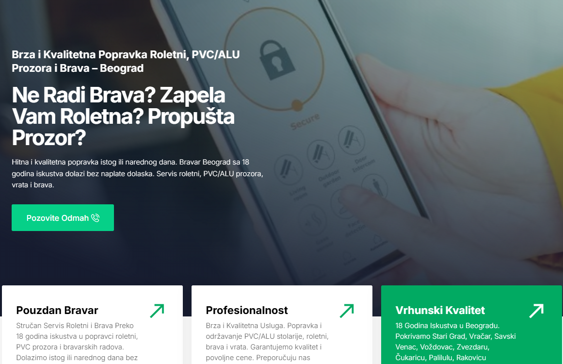 MajstorNidza: Local SEO Website for a Belgrade Locksmith