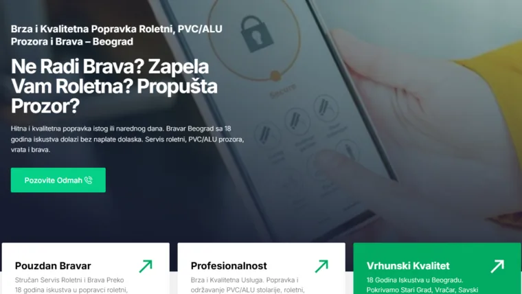 MajstorNidza: Local SEO Website for a Belgrade Locksmith